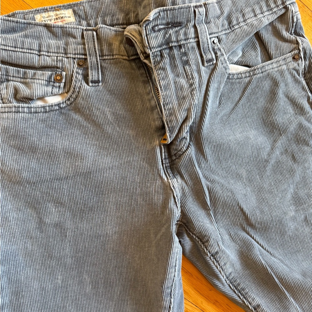 Levi’s Men’s Corduroy pants, light blue 29 waist, 30 length. Good condition.